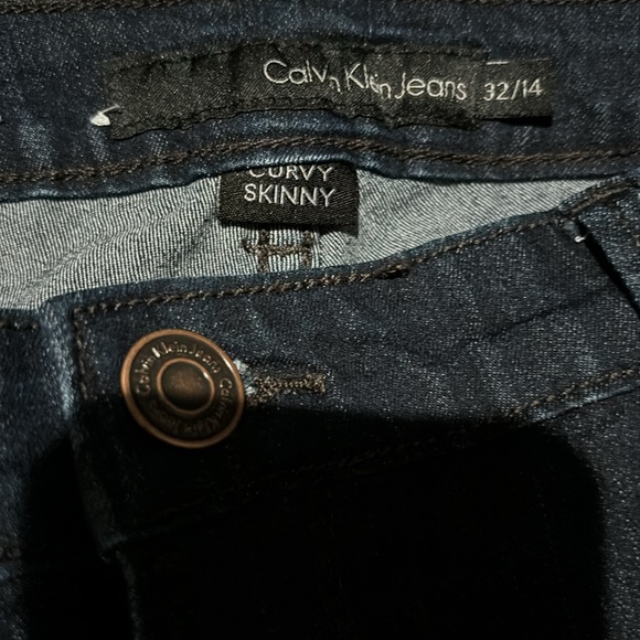 Calvin Klein Jeans Curvy Skinny Size 32/14 - Picture 5 of 12